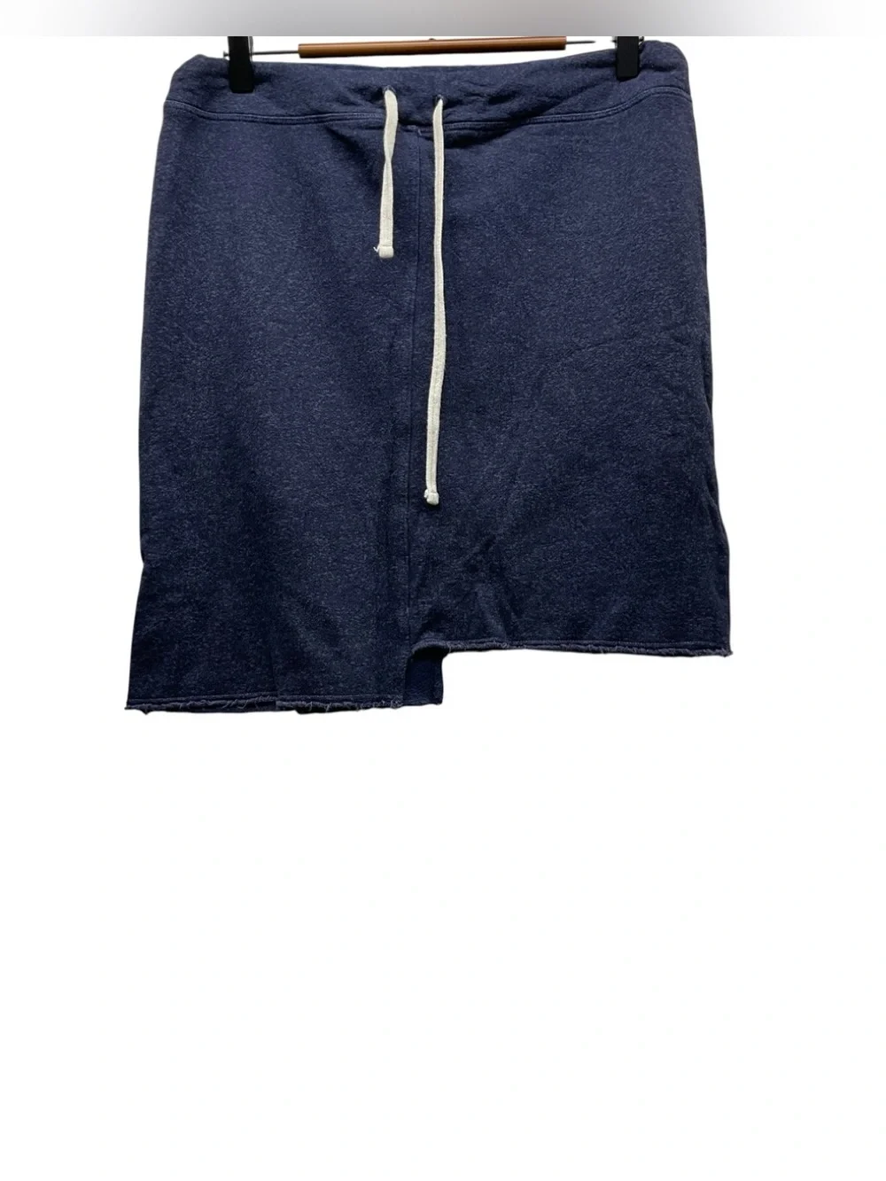 SUNDRY Navy Blue Asymmetrical Terry Mini Skirt Size 1(small) Loungewear Casual